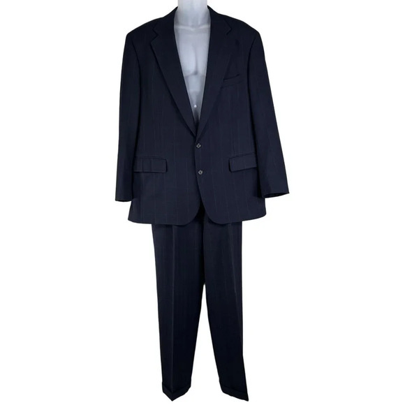 Polo University Club Ralph Lauren Mens 42L 40x Wool Suit Windowpane Quiet Luxury - Picture 1 of 16